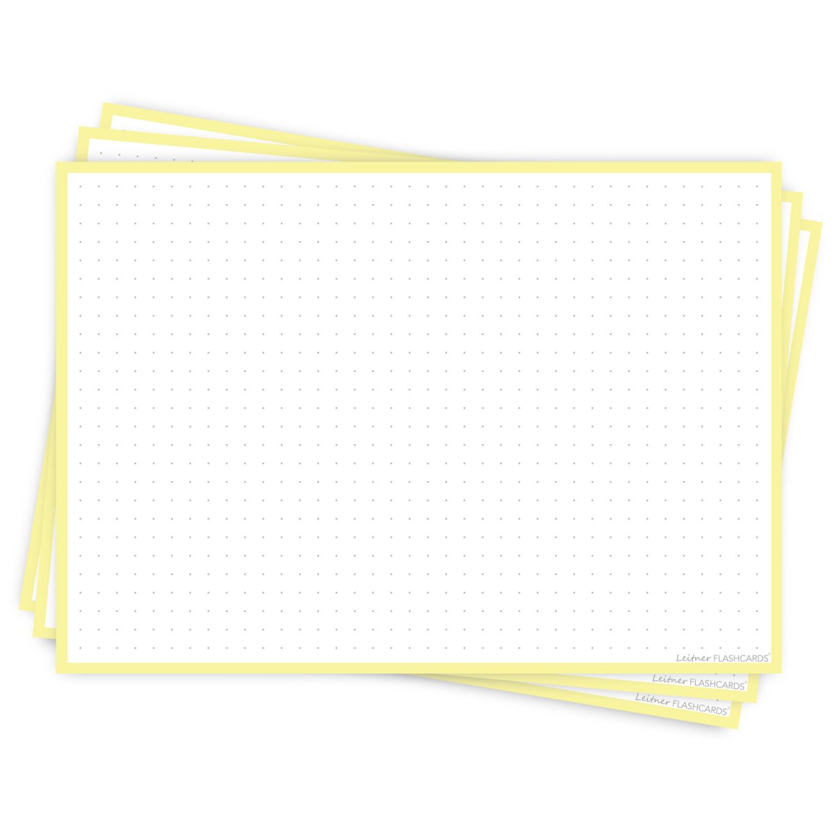 Leitner Flashcards Karteikarten A5 Pastell Gelb Dotted