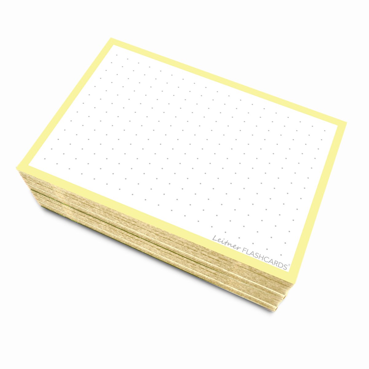 Leitner Flashcards Karteikarten A7 Pastell Gelb Dotted