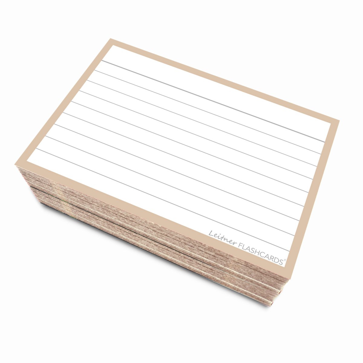 Leitner Flashcards Karteikarten A7 Sand Liniert