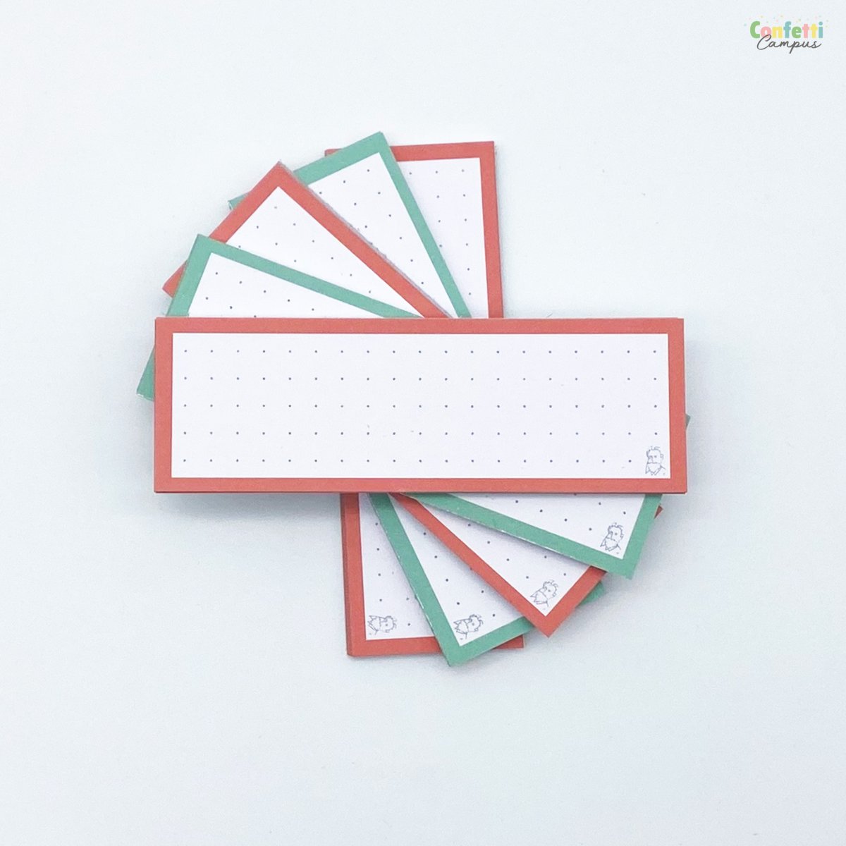 Leitner Flashcards DUO  Karteikarten Vokabeln Dotted Mint-Pfirsich-Eistee