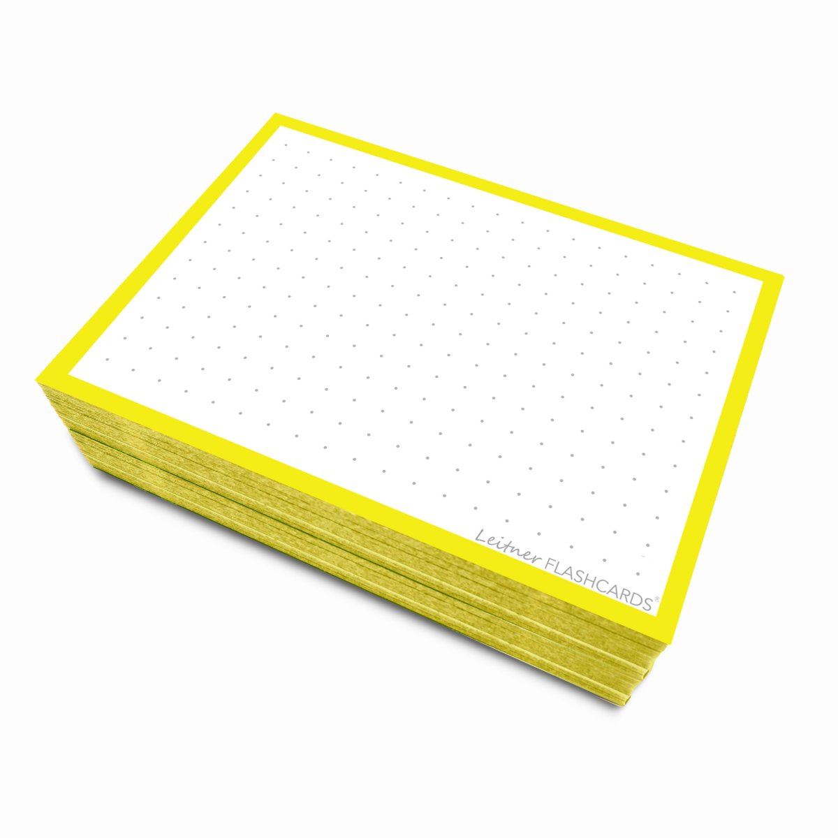 Leitner Flashcards Karteikarten A7 Gelb Dotted