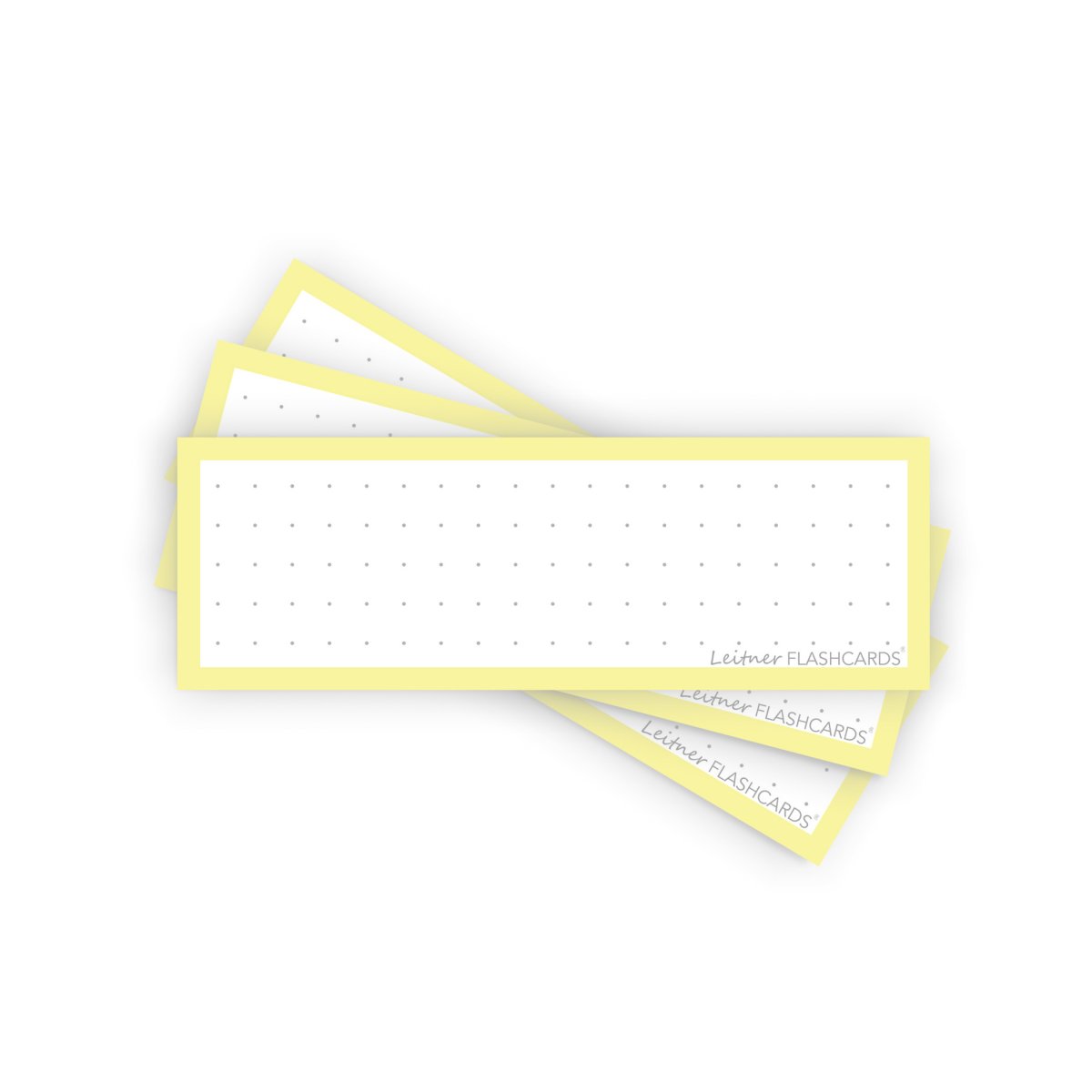 Leitner Flashcards Karteikarten Vokabeln Pastell Gelb Dotted