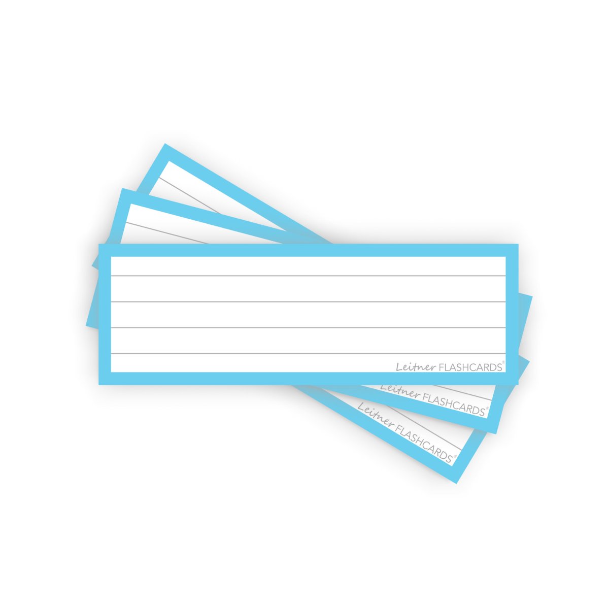 Leitner Flashcards Karteikarten Vokabeln Hellblau Liniert