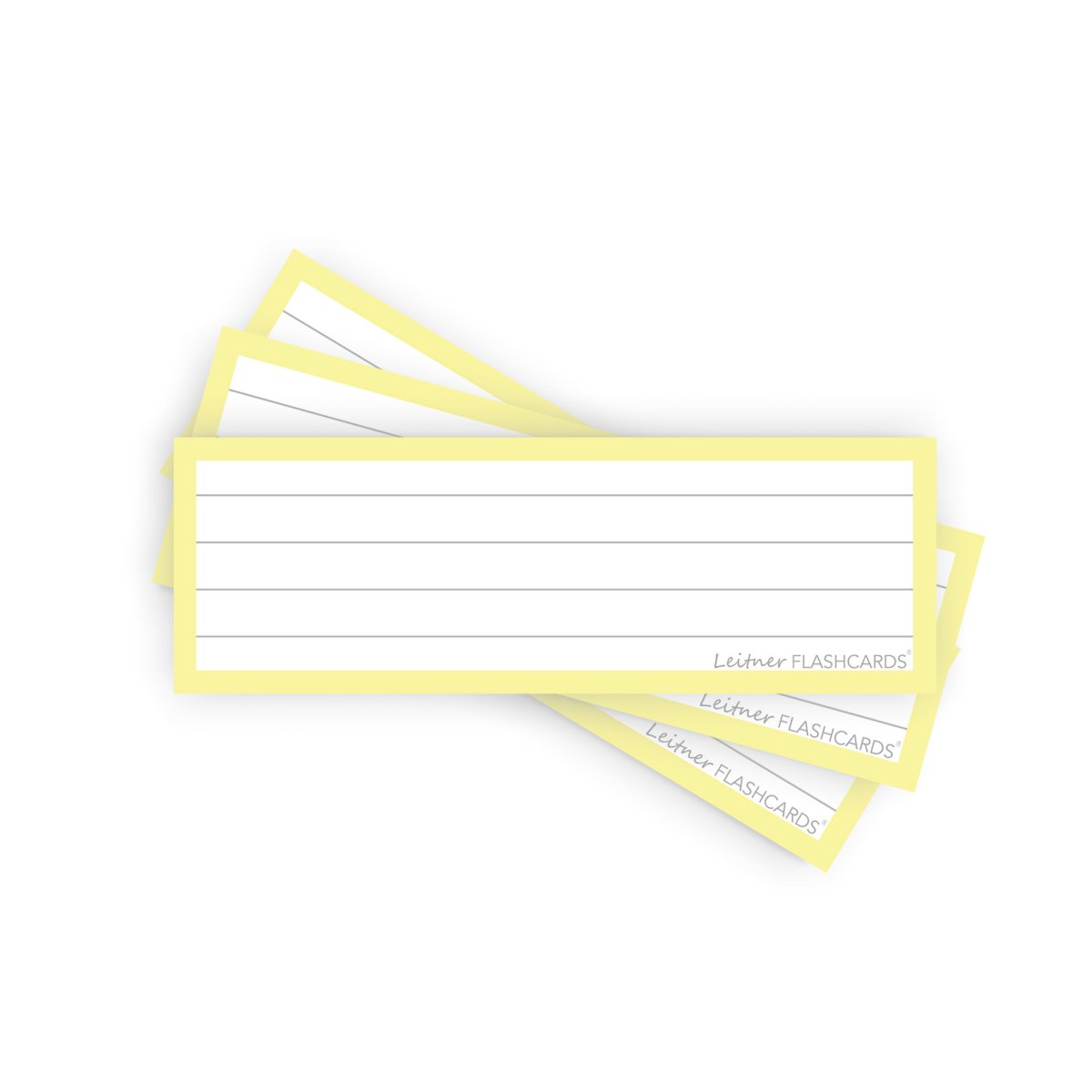 Leitner Flashcards Karteikarten Vokabeln Pastell Gelb Liniert