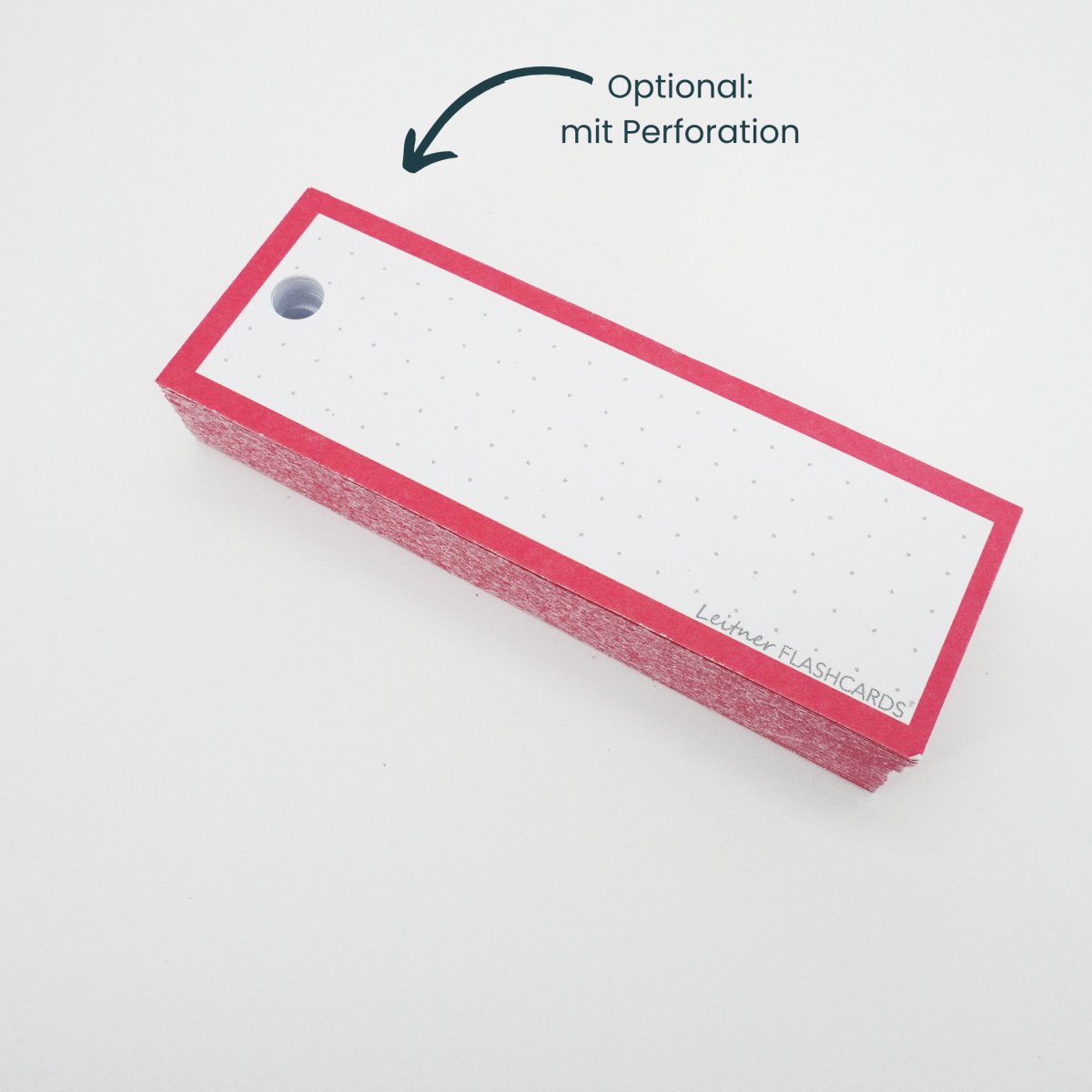Leitner Flashcards Karteikarten Vokabeln Rot Dotted