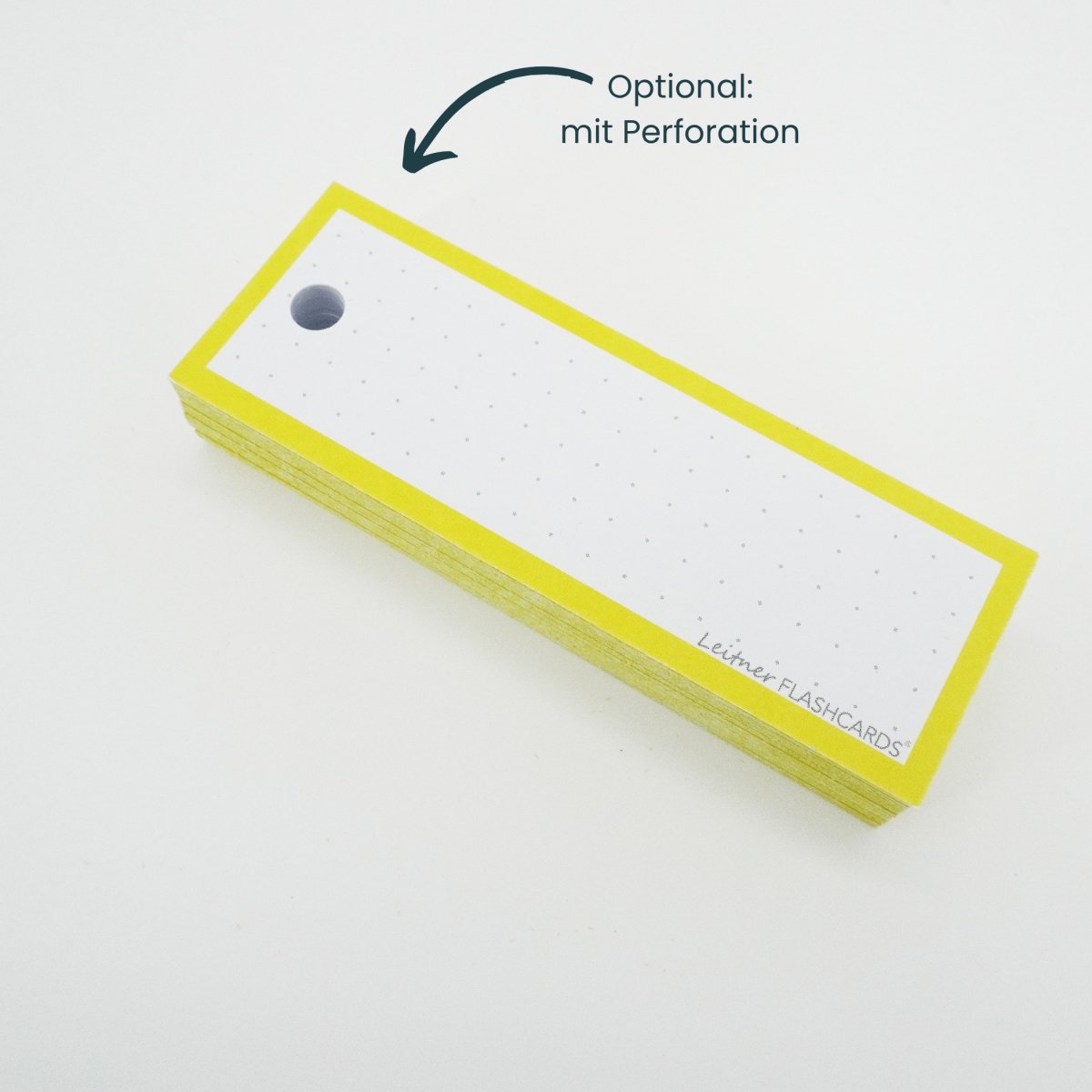 Leitner Flashcards Karteikarten Vokabeln Gelb Dotted