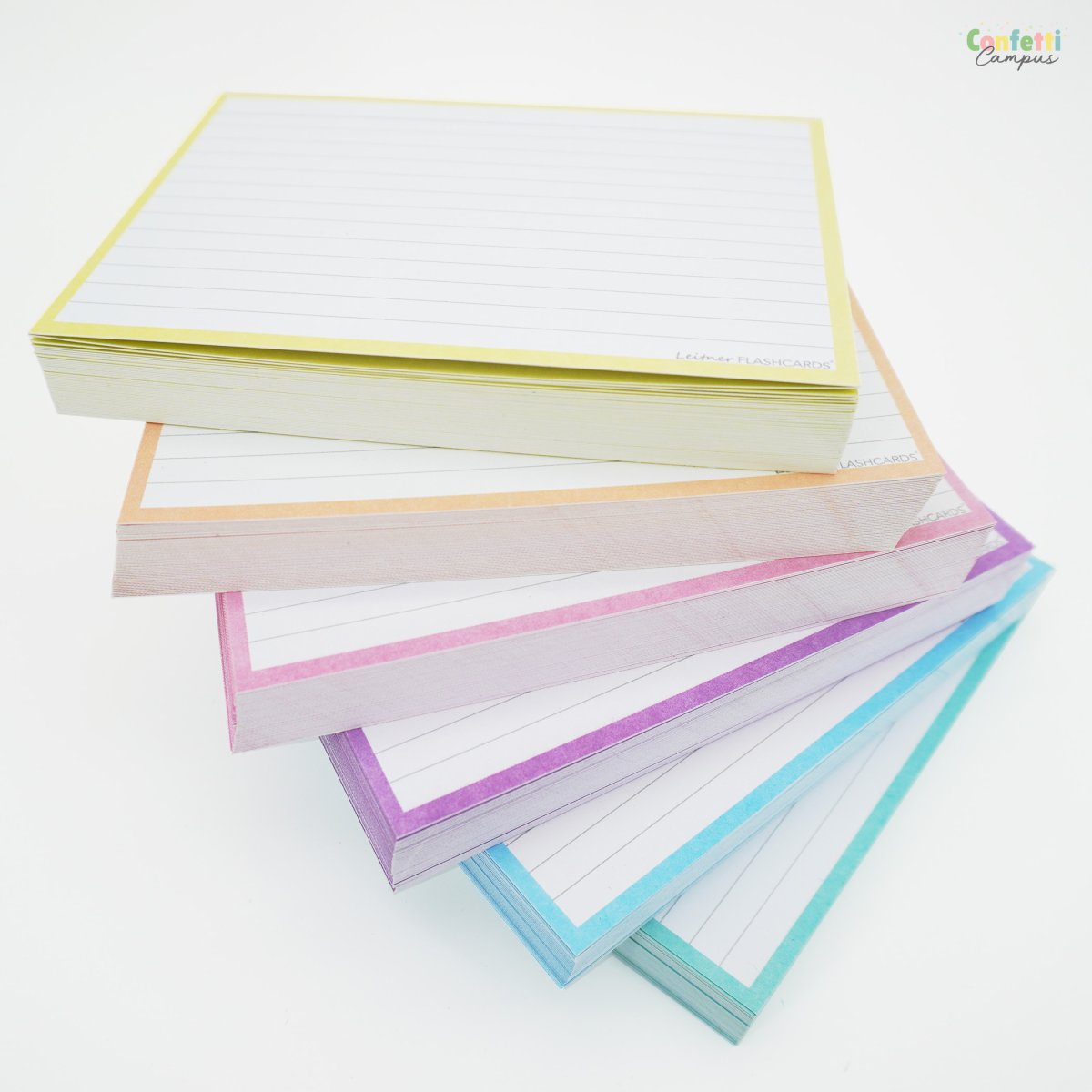 300 Leitner Flashcards Karteikarten Set mit 6 Päckchen A6 Pastell – Bild 7