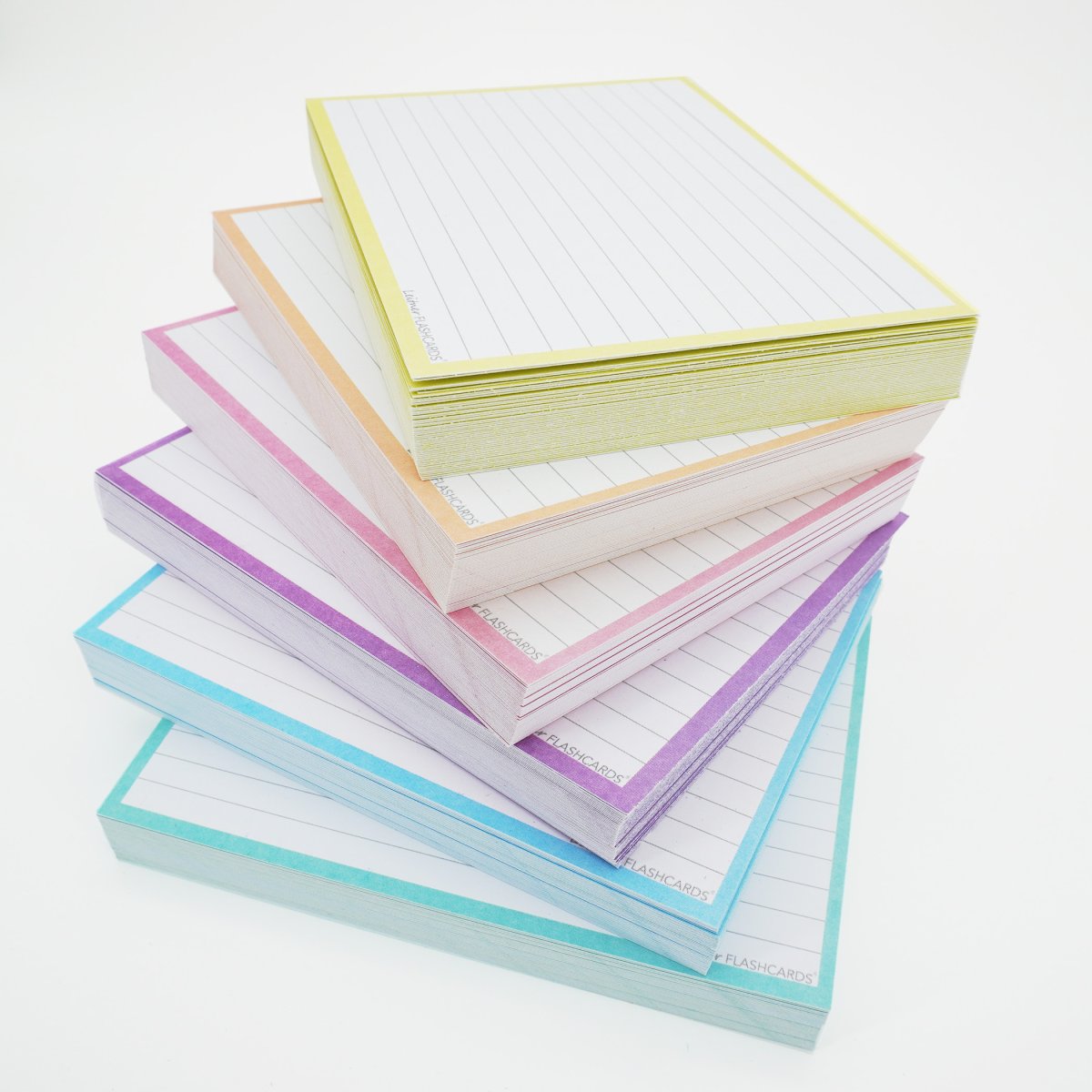 300 Leitner Flashcards Karteikarten Set mit 6 Päckchen A6 Pastell