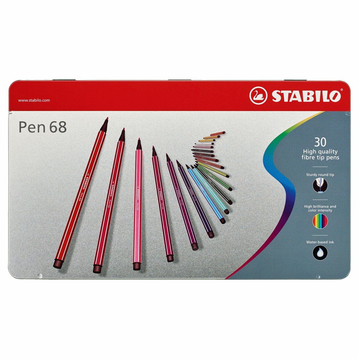 STABILO Pen 68 Premium-Filzstift 30er Set Metalletui