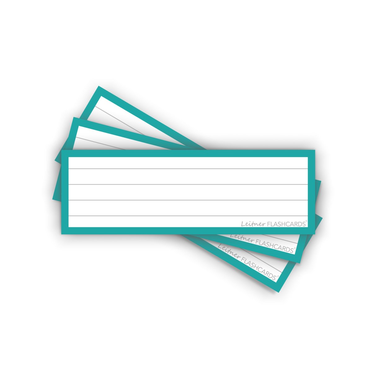 Leitner Flashcards Karteikarten Vokabeln Türkis Liniert