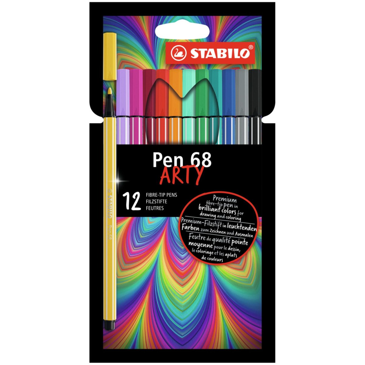 STABILO Pen 68 Premium-Filzstift ARTY 12er Pack