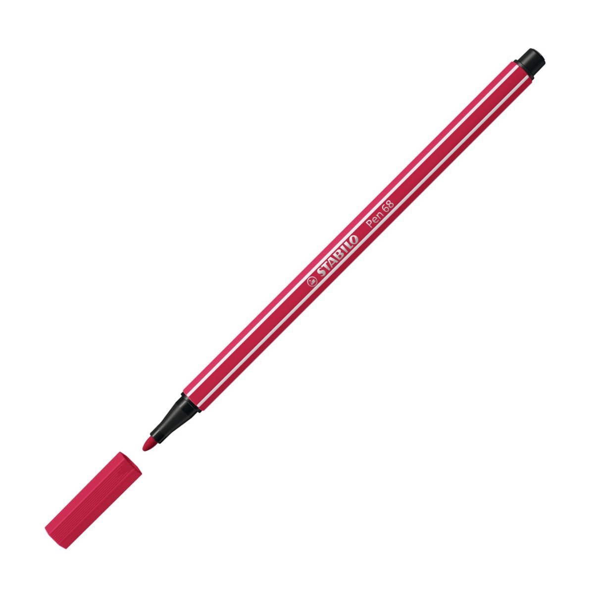 STABILO Pen 68 Premium-Filzstift Einzelstift dunkelrot