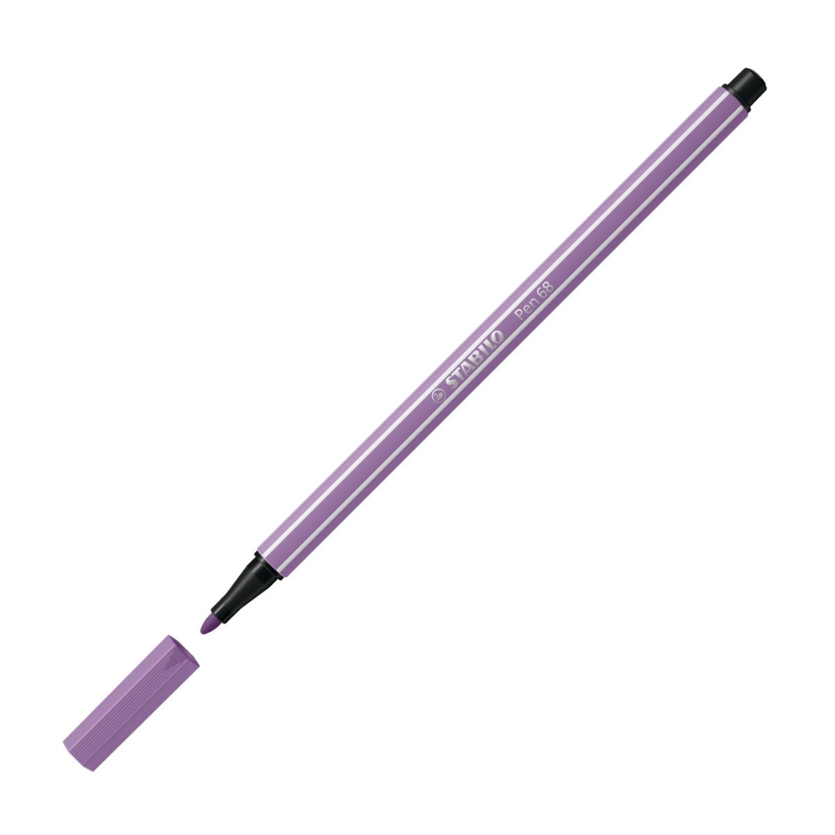 STABILO Pen 68 Premium-Filzstift Einzelstift grauviolett