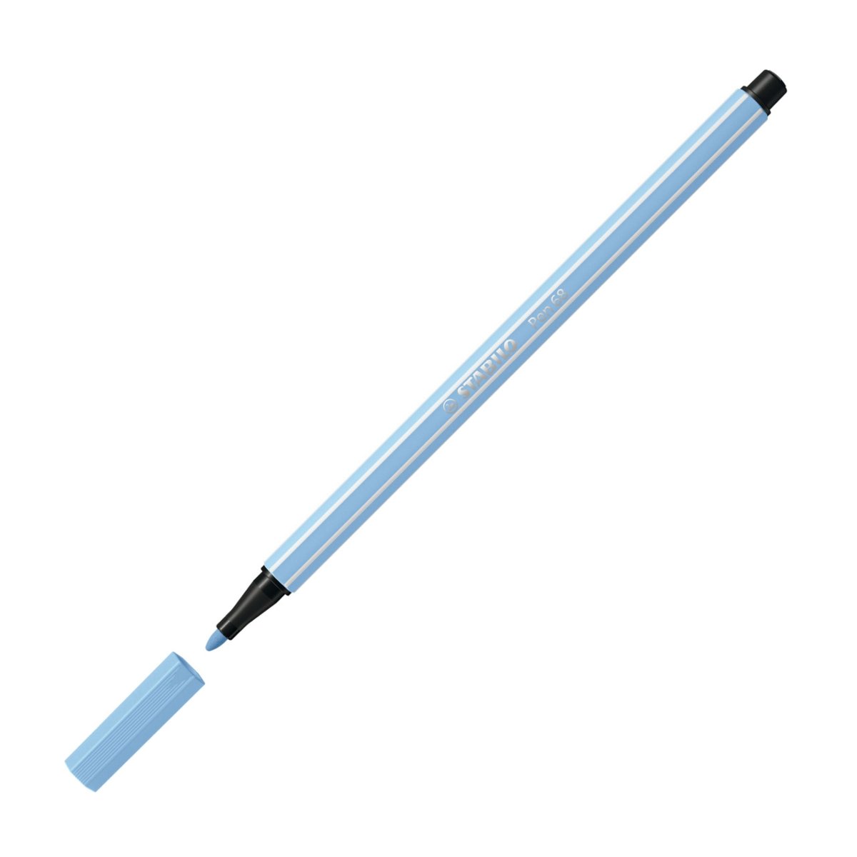 STABILO Pen 68 Premium-Filzstift Einzelstift kobaltblau hell